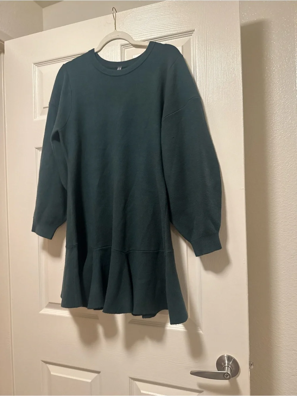 Anthropologie 3/4 Sleeve Ruffled Sweater Knit Dress - Picture 5 of 14